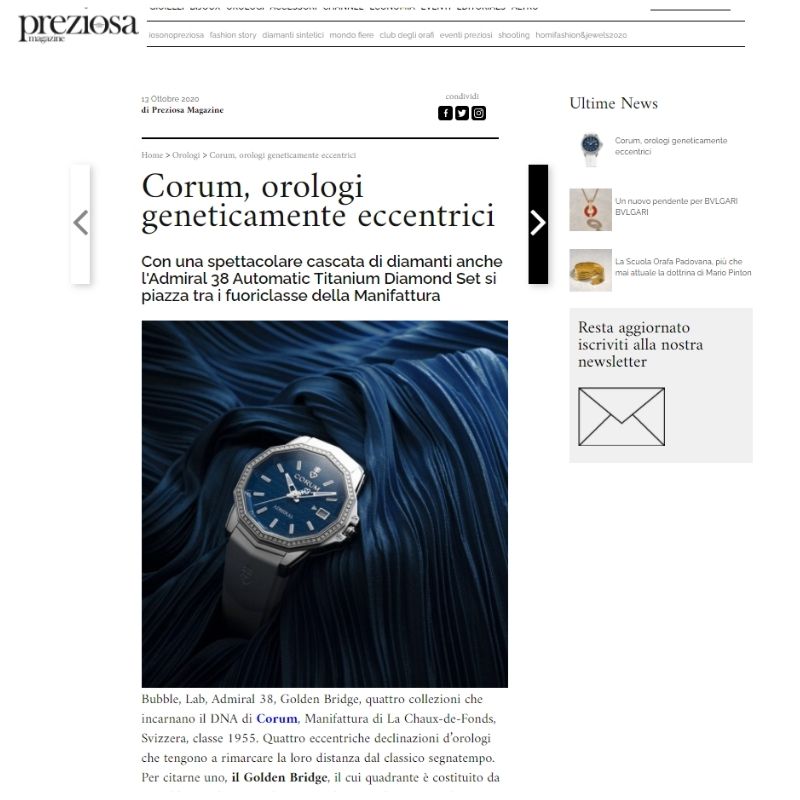 Watch : Admiral, 38 ( Corum, orologi geneticamente eccentrici )