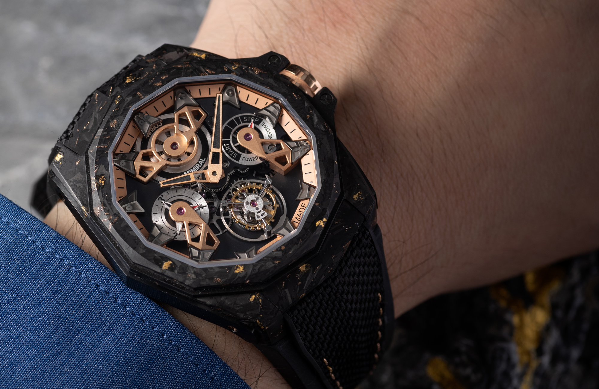 Admiral 45 Tourbillon Openworked Watch A298 04277 by CORUM