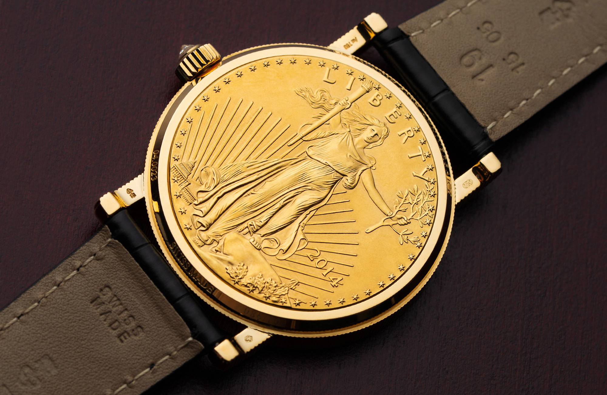 corum coin watch president