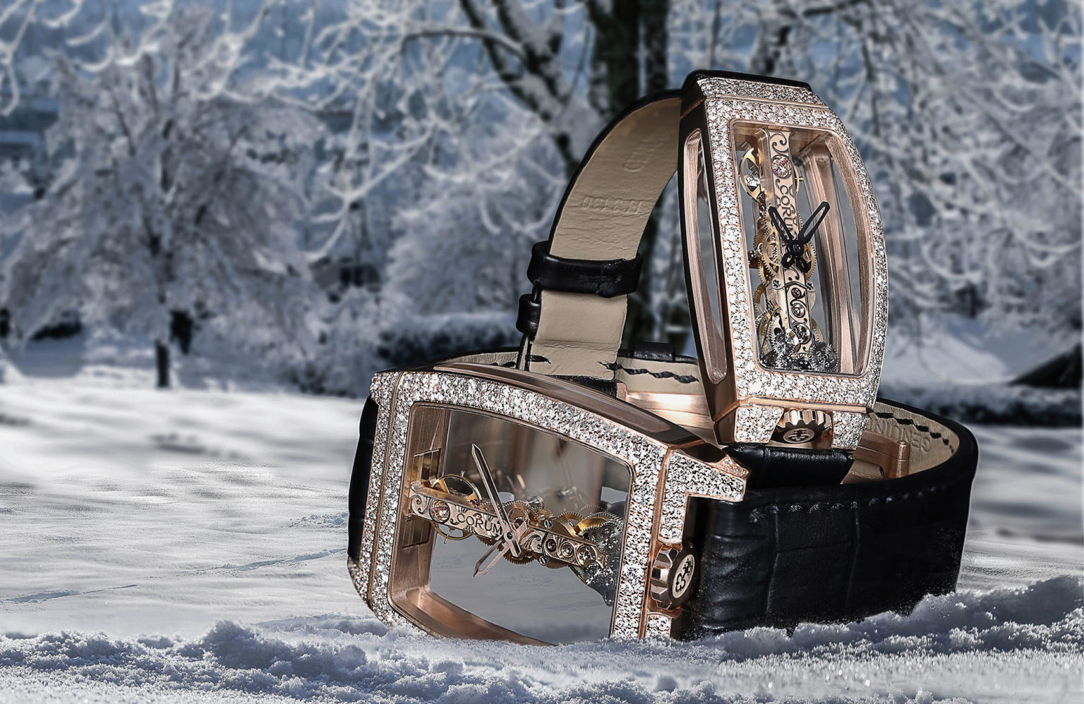 For Christmas, Corum covers its Golden Bridges in snow