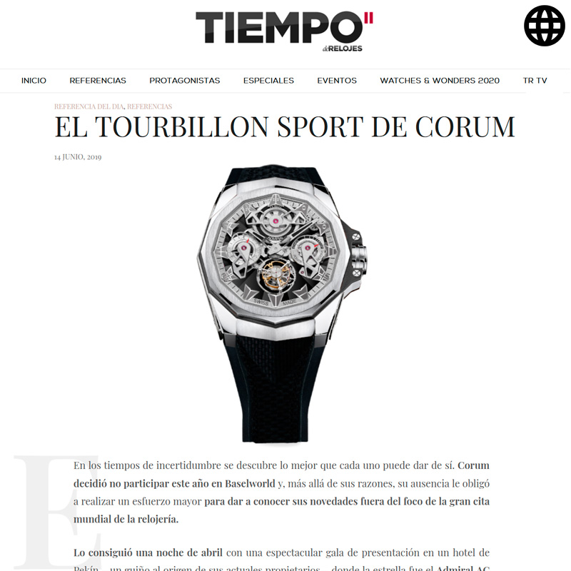 Watch : Admiral, 45 ( Tourbillon Sport Corum )