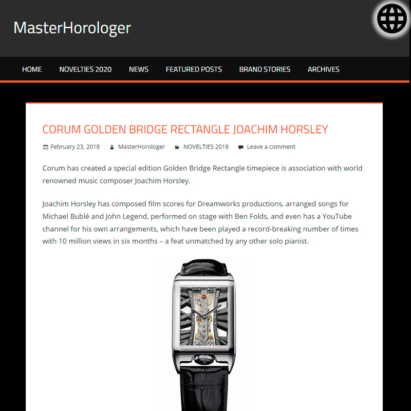 Watch : Golden Bridge, Rectangle ( Corum Gold… )