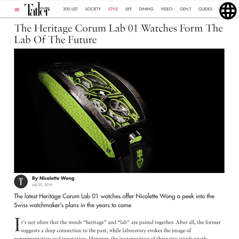 Watch : Lab, 01 ( Heritage Corum Lab 01 )